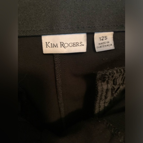 Kim Rogers Black Polyester Slacks 12S - Picture 4 of 8